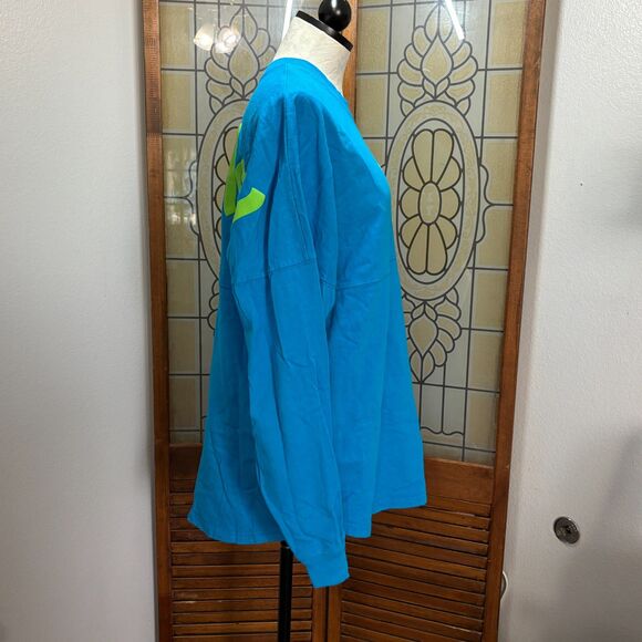 Disney Resort Spirit Jersey Disneyland Disney Parks Blue and Neon Green Size M - Picture 2 of 8